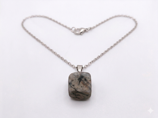 Matte Picasso Jaspis Ketting - Natuursteen 'Art' Look